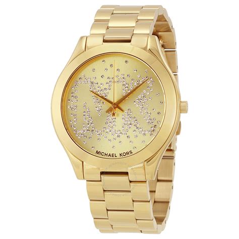 michael kors watch chain link|michael kors slim runway gold.